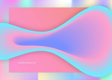 İniş sayfası. Modern modayla birlikte holografik 3d arkaplan. Canlı hali, uygulama kompozisyonu. Canlı gradyan örgüsü. Sıvı dinamik elementler ve sıvı şekilli iniş sayfası.