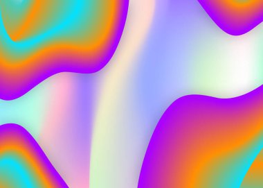 Sıvı arkaplan. Canlı gradyan örgüsü. Modern modayla birlikte holografik 3d arkaplan. Soyut sertifika, rapor tasarımı. Sıvı dinamik elementler ve şekillerle akışkan arkaplan.