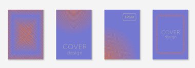 Minimum moda kaplama şablonu ayarlandı. Yarım tonlu fütürist düzen. Kitap, katalog ve yıllık için geometrik kapak şablonu. Minimalist renkli gradyanlar. Soyut iş illüstrasyonu.