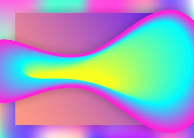 İniş sayfası. Modern modayla birlikte holografik 3d arkaplan. Canlı gradyan örgüsü. Minimum mobil, uygulama tasarımı. Sıvı dinamik elementler ve sıvı şekilli iniş sayfası.