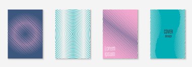 Güzel kapak şablonu. Yarım ton eğimli asgari trend vektörü. Broşür, poster, broşür ve davetiye için Geometrik serin kapak şablonu. Minimalist renkli şekiller. Soyut resimleme.