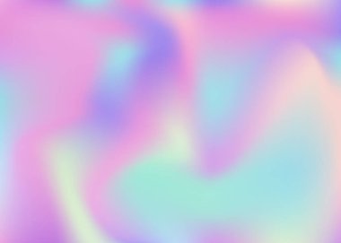 Soyut arkaplan hologramı. Hologramla birlikte gelecek eğilimli ağ arka planı. 90 'lar, 80' ler modası. Broşür, pankart, duvar kağıdı, mobil ekran için yanardöner grafik şablonu.