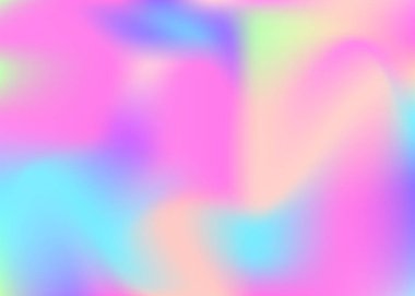 Holografik soyut arkaplan. Gradyan örgülü minimum holografik arkaplan. 90 'lar, 80' ler modası. Kitap, yıllık, mobil arayüz, web uygulaması için yanardöner grafik şablonu.