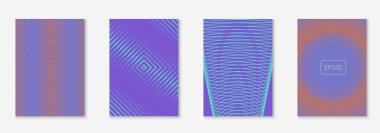 Gradyan kapak şablonu ayarlandı. Yarım tonlu asgari modayla. Afiş, sunum ve broşür için gelecek eğilimli kapak şablonu. Minimalist renkli şekiller. Soyut iş illüstrasyonu