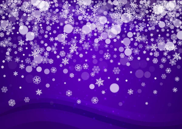 Vente Thème Noël Avec Flocons Neige Ultraviolets Nouvel Enneigé Toile — Image vectorielle