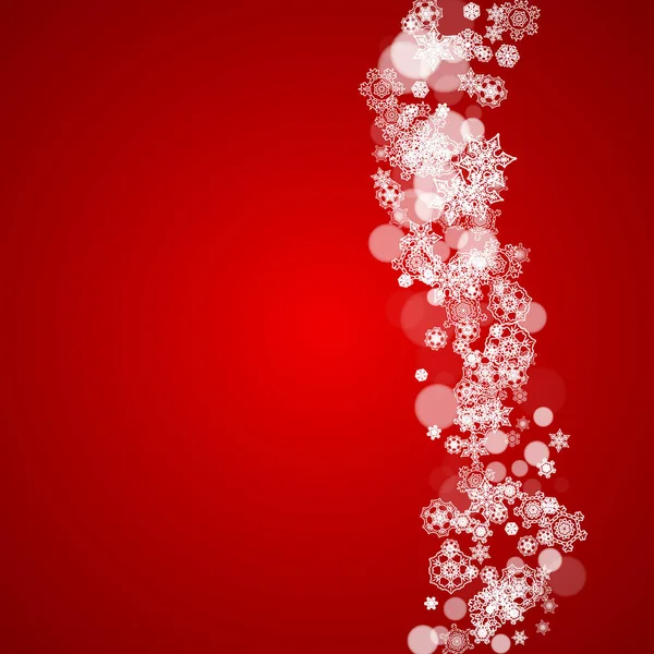 Χριστουγεννιάτικα Σύνορα Λευκές Νιφάδες Χιονιού Κόκκινο Φόντο Βασίλης Χρώματα Και — Διανυσματικό Αρχείο