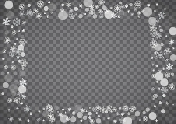 Flocon Neige Blizzard Sur Fond Transparent Vente Hiver Conception Noël — Image vectorielle