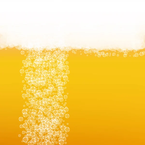 Beer Background Realistic Bubbles Cool Beverage Restaurant Menu Design Banners — Stock Vector