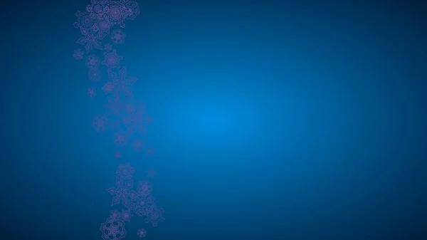 Winterrahmen Mit Ultraviolettem Schnee Schneeflockenrand Für Flyer Geschenkkarte Einladung Geschäftsangebot — Stockvektor