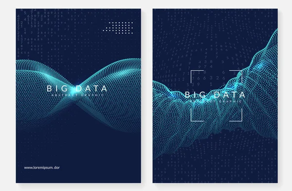 ビッグデータの背景 可視化 人工知能 ディープラーニング 量子コンピューティングのための技術 情報概念のための設計テンプレート カラフルなビッグデータの背景 — ストックベクタ