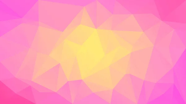 渐变抽象的水平三角形背景 温暖的粉色和黄色的多边形背景 用于商业展示 时尚的几何抽象横幅 技术概念传单 马赛克风格 — 图库矢量图片