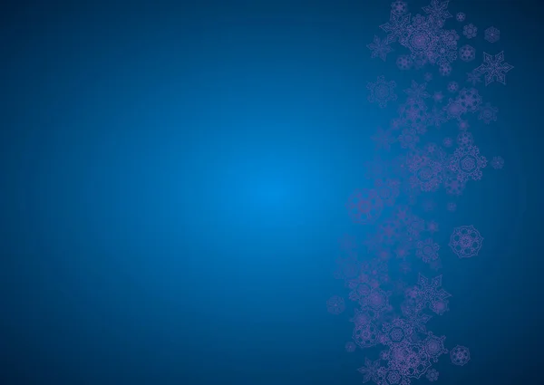 Weihnachtsthemenverkauf Mit Ultravioletten Schneeflocken Winterrahmen Für Geschenkgutscheine Gutscheine Anzeigen Party — Stockvektor