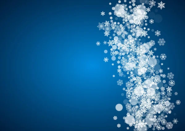 Frontera Invierno Con Copos Nieve Blancos Para Celebración Navidad Año — Archivo Imágenes Vectoriales