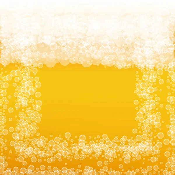 Oktoberfest背景与淡啤酒 用泡沫和喷雾冷却白色泡沫 酿酒厂设计的新鲜啤酒 节庆设计和邀请函的现实背景 — 图库矢量图片