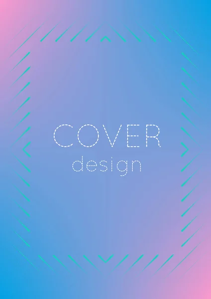 Minimal Trendy Cover Template Futuristic Layout Halftones Geometric Minimal Cover — Stock Vector