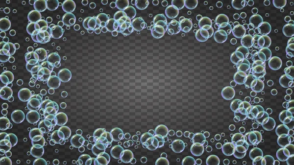 Мыльная Пена Детергентный Пузырь Ванны Соус Ванны Шампунь Векторная Иллюстрация — стоковый вектор