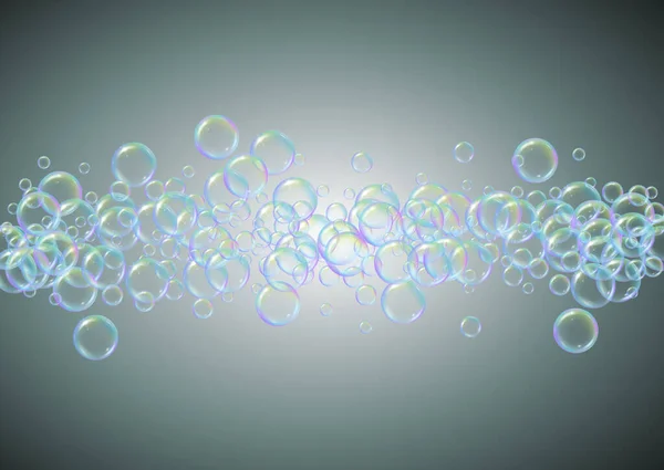 Шампунь Пузырь Детергентная Пена Ванны Кастрюли Мыло Ванны Шаблон Векторной — стоковый вектор