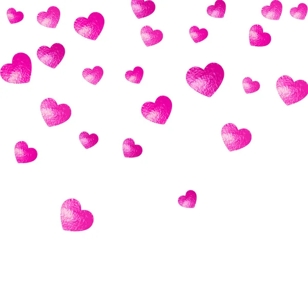 Hjärtgräns För Alla Hjärtans Dag Med Rosa Glitter Den Februari — Stock vektor