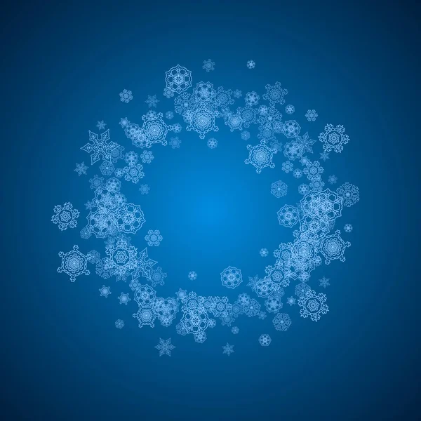 New Year Snowflakes Blue Background Sparkles Winter Theme Christmas New — Stock Vector