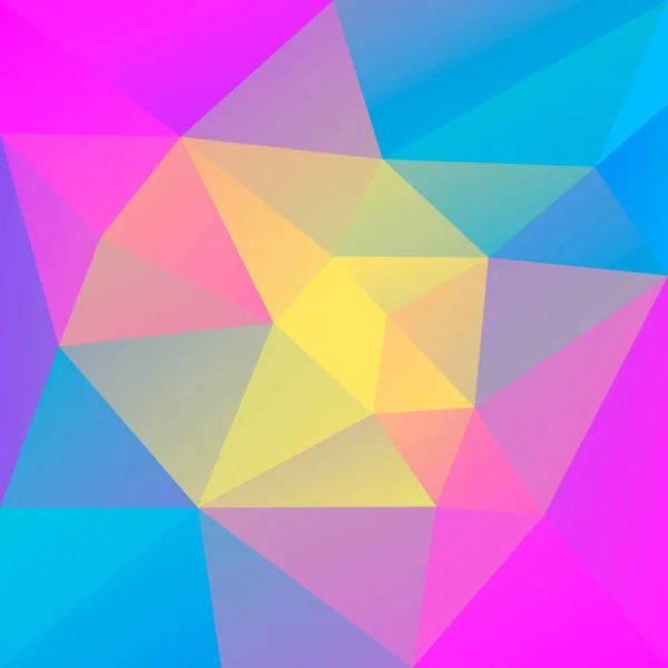グラデーションの抽象的な三角形の背景 モバイルアプリケーションやウェブのための鮮やかな虹の多色多角形の背景 トレンディな幾何学抽象バナー 技術コンセプトフライヤー モザイク調 — ストックベクタ