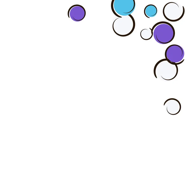 Cadre Confetti Pois Pop Art Comique Grandes Taches Colorées Spirales — Image vectorielle
