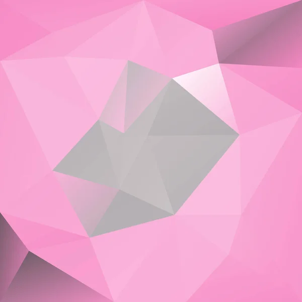 Gradiente Abstracto Triángulo Cuadrado Fondo Fondo Poligonal Rosa Gris Para — Vector de stock