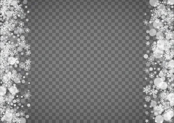 Flocon Neige Blizzard Sur Fond Transparent Vente Hiver Conception Noël — Image vectorielle