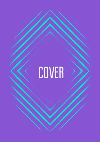 Cool Cover Template Minimal Trendy Vector Halftone Gradients Geometric Cool — Stock Vector
