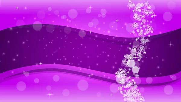 Зимняя Граница Ультрафиолетовыми Снежинками Новогодний Фон Снежная Рамка Флаера Подарочная — стоковый вектор