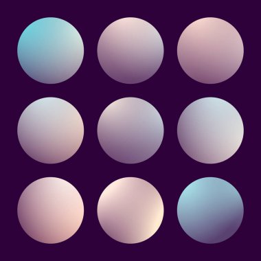 Yuvarlak soyut arka planlara sahip modern 3D gradyan kümesi. Takvim, broşür, davetiye ve kartlar için renkli sıvılar. Modaya uygun yumuşak renk. Ekranlar ve mobil uygulama için yuvarlak eğimli şablon