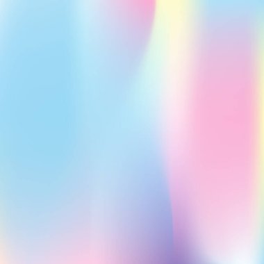 Holografik soyut arkaplan. Gradyan örgülü minimum holografik arkaplan. 90 'lar, 80' ler modası. Broşür, el ilanı, poster tasarımı, duvar kağıdı, mobil ekran için Pearlescent grafik şablonu.