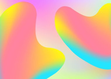 Sıvı şekilli. Modern modayla birlikte holografik 3d arkaplan. Minimalist afiş, sertifika kompozisyonu. Canlı gradyan örgüsü. Sıvı dinamik elementlerle akışkan şekil arkaplanı.