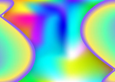 Sıvı sıvı. Canlı gradyan örgüsü. Modern modayla birlikte holografik 3d arkaplan. Geometrik sunum, el ilanı tasarımı. Dinamik elementler ve şekillerle sıvı arkaplan.