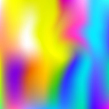 Holografik soyut arkaplan. Gradyan örgülü renkli holografik arkaplan. 90 'lar, 80' ler modası. Broşür, el ilanı, poster tasarımı, duvar kağıdı, mobil ekran için yanardöner grafik şablonu.