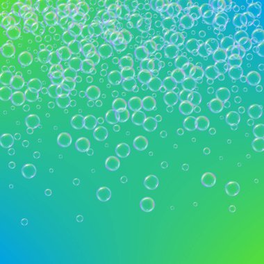 Değişken arkaplanda köpük temizleniyor. Gerçekçi su kabarcıkları 3 boyutlu. Şampuan köpüklü serin gökkuşağı renkli sıvı köpük. Kozmetik broşür ve davetiye. Banyo ve duş için sabun temizliyorum..