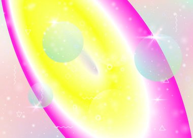 Canlı gökkuşağı gradyanı olan hologram arkaplanı. Dinamik sıvı. Holografik evren. Poster, web uygulaması ve web uygulaması için grafik düzeni. Spektrum hologram arka planı.