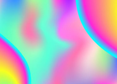 Sıvı sıvı. Modern modayla birlikte holografik 3d arkaplan. Canlı gradyan örgüsü. Pop cover, rapor tasarımı. Dinamik elementler ve şekillerle sıvı arkaplan.