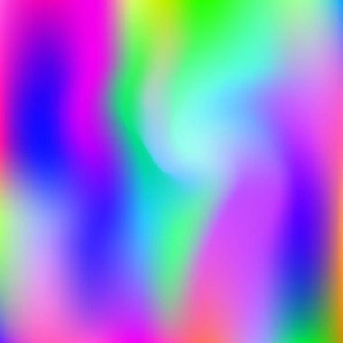 Holografik soyut arkaplan. Gradyan örgülü holografik arkaplan. 90 'lar, 80' ler modası. Pankart, broşür, kapak tasarımı, mobil arayüz, web uygulaması için yanardöner grafik şablonu.