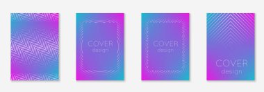 Güzel kapak şablonu. Yarım ton eğimli asgari trend vektörü. Broşür, poster, broşür ve davetiye için Geometrik serin kapak şablonu. Minimalist renkli şekiller. Soyut resimleme.