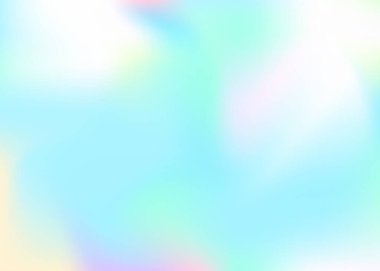 Soyut arkaplan hologramı. Hologramla canlı gradyan örgü arkaplanı. 90 'lar, 80' ler modası. Broşür, pankart, duvar kağıdı, mobil ekran için Pearlescent grafik şablonu.