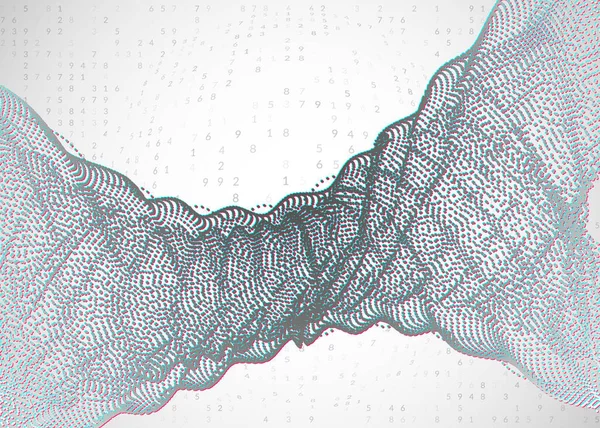 深刻的学习背景 海量数据 可视化 人工智能和量子计算技术 设计连接概念的模板 摘要深度学习背景 — 图库矢量图片