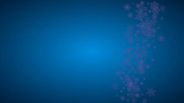Зимняя Рама Ультрафиолетовым Снегом Снежинка Флаера Подарочной Карты Приглашения Вечеринку — стоковый вектор