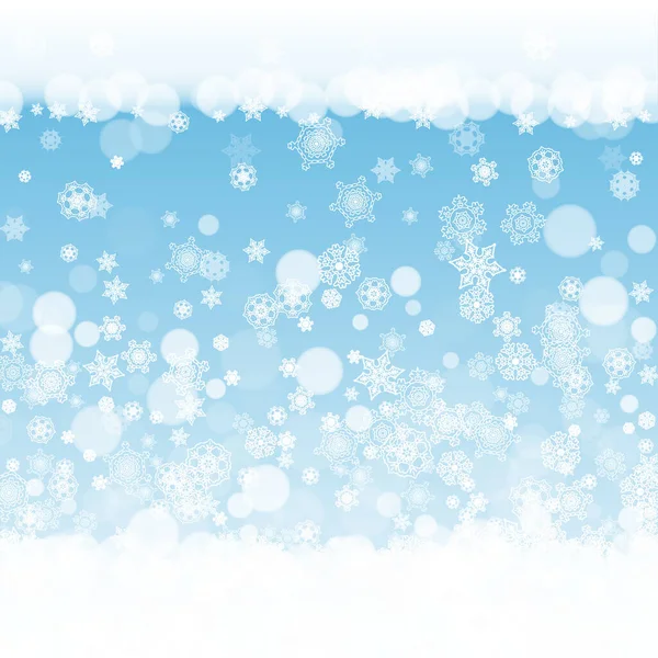 Flocos Neve Natal Fundo Inverno Quadro Para Banners Sazonais Inverno — Vetor de Stock