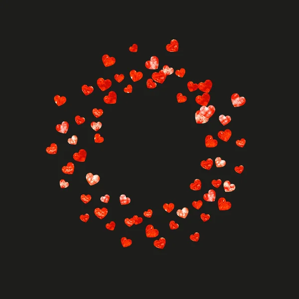 Brauthintergrund Mit Rosa Glitzerherzen Valentinstag Vektorkonfetti Handgezeichnete Textur Liebe Thema — Stockvektor