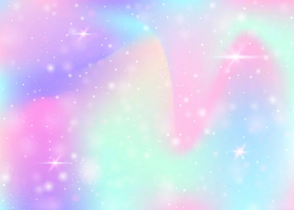 Fondo Hadas Con Malla Arco Iris Banner Universo Kawaii Colores — Archivo Imágenes Vectoriales