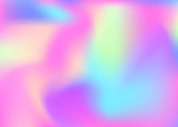 グラデーションメッシュの抽象的な背景 グラデーションメッシュで最小限のホログラフィック背景 90年代 80年代のレトロスタイル パンフレット チラシ ポスターデザイン モバイル画面のための虹彩グラフィックテンプレート — ストックベクタ