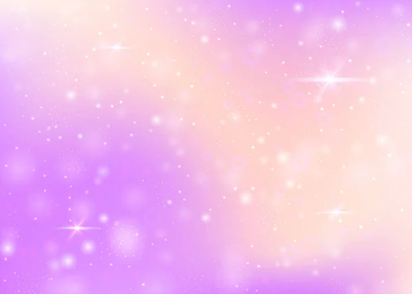 Magic Background Rainbow Mesh Girlish Universe Banner Princess Colors Fantasy — Stock Vector