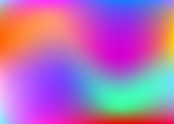 Holographic abstract background. Minimal holographic backdrop with gradient mesh. 90s, 80s retro style. Pearlescent graphic template for placard, presentation, banner, brochure.