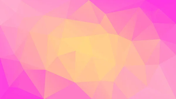 Gradient Abstrait Fond Triangle Horizontal Fond Polygonal Rose Jaune Chaud — Image vectorielle