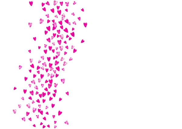 Fondo Del Marco Del Corazón Con Brillo Rosa Día San — Vector de stock